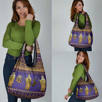Hera Grocery Bag Goddess With Ancient Greek Pattern - Wonder Print Shop