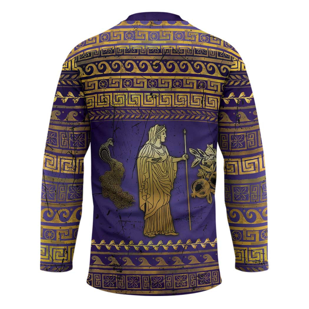 Hera Hockey Jersey Goddess With Ancient Greek Pattern - Wonder Print Shop