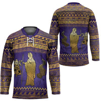 Hera Hockey Jersey Goddess With Ancient Greek Pattern - Wonder Print Shop