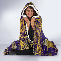 Hera Hooded Blanket Goddess With Ancient Greek Pattern - Wonder Print Shop