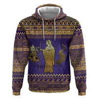 Hera Hoodie Goddess With Ancient Greek Pattern - Wonder Print Shop