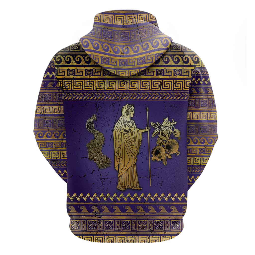 Hera Hoodie Goddess With Ancient Greek Pattern - Wonder Print Shop