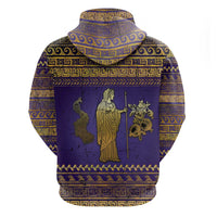 Hera Hoodie Goddess With Ancient Greek Pattern - Wonder Print Shop