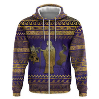Hera Hoodie Goddess With Ancient Greek Pattern - Wonder Print Shop