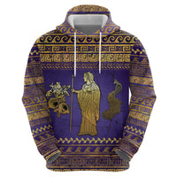 Hera Hoodie Goddess With Ancient Greek Pattern - Wonder Print Shop