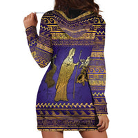 Hera Hoodie Dress Goddess With Ancient Greek Pattern - Wonder Print Shop