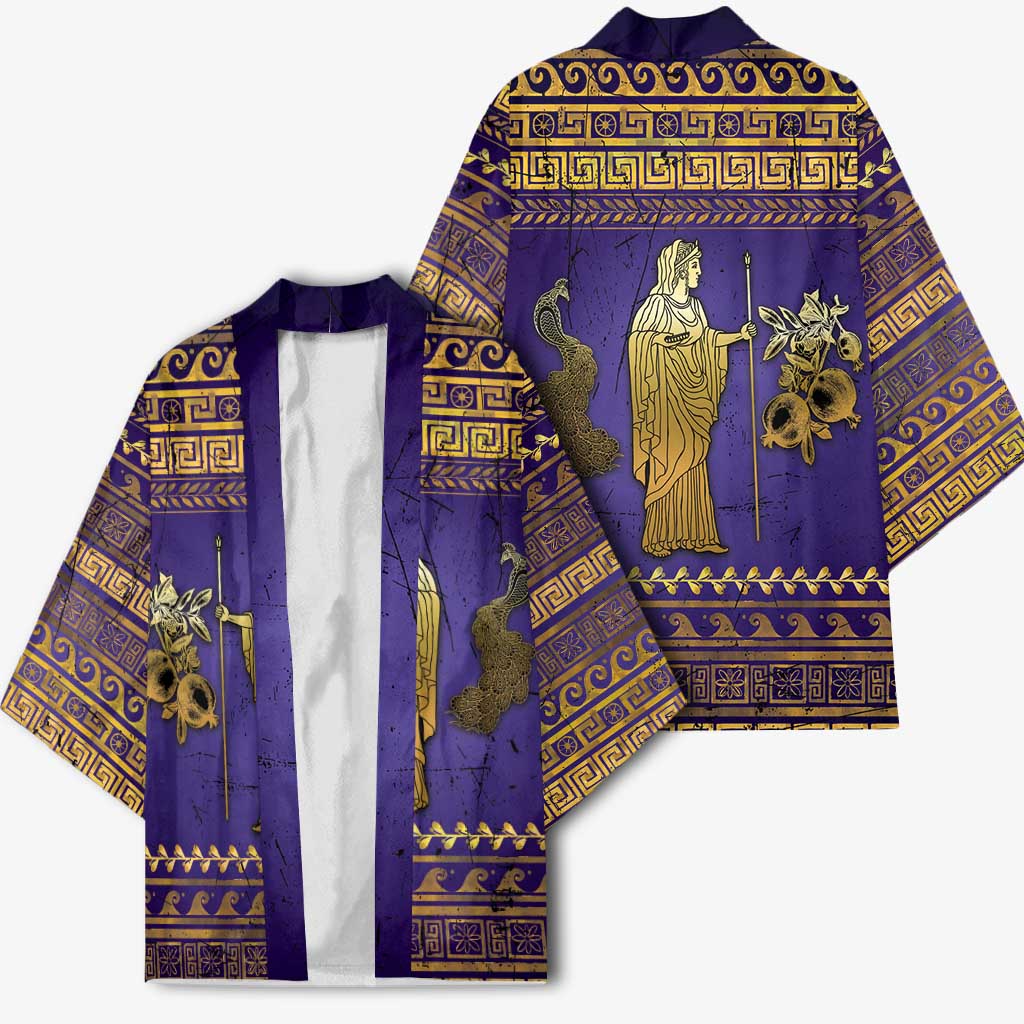 Hera Kimono Goddess With Ancient Greek Pattern - Wonder Print Shop