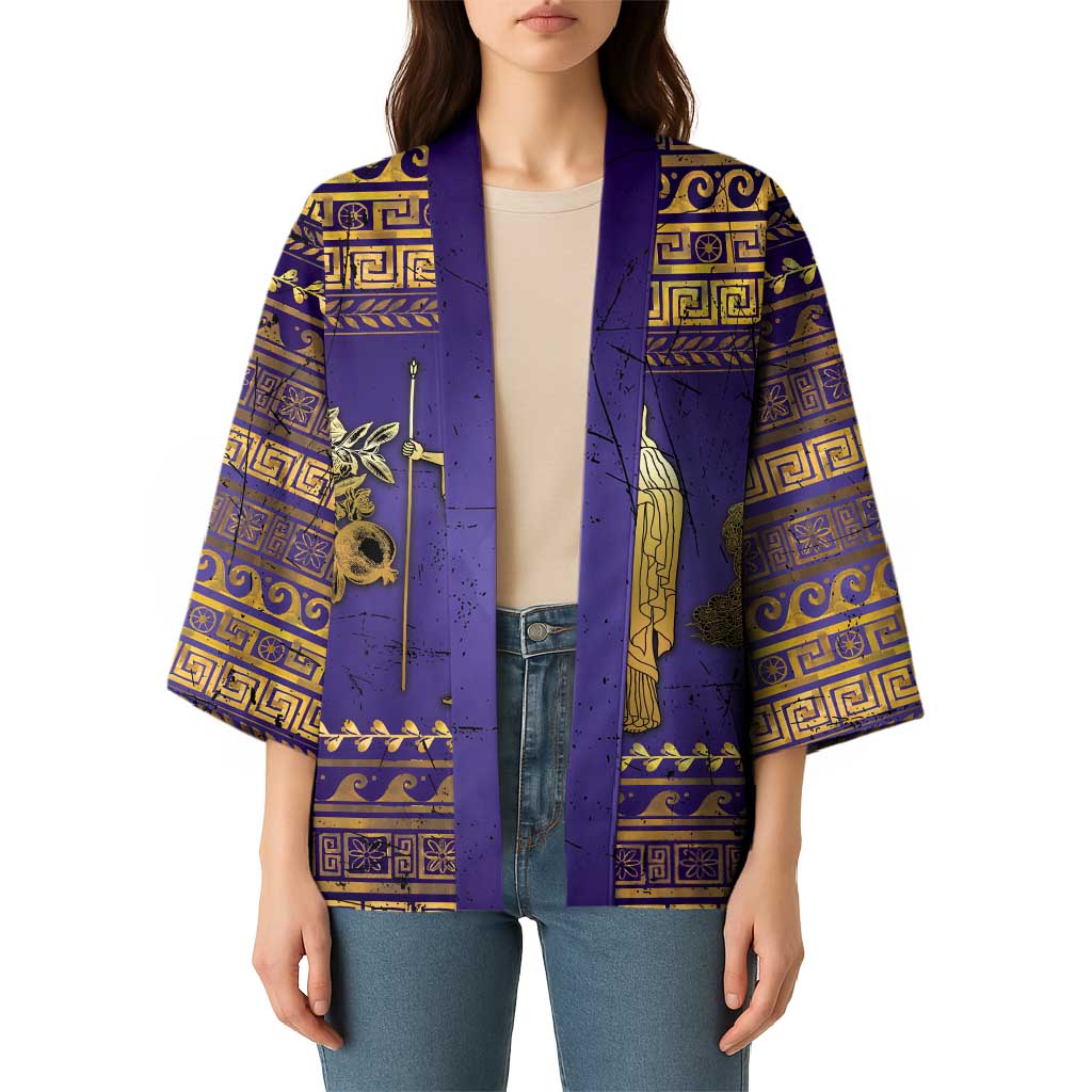Hera Kimono Goddess With Ancient Greek Pattern - Wonder Print Shop