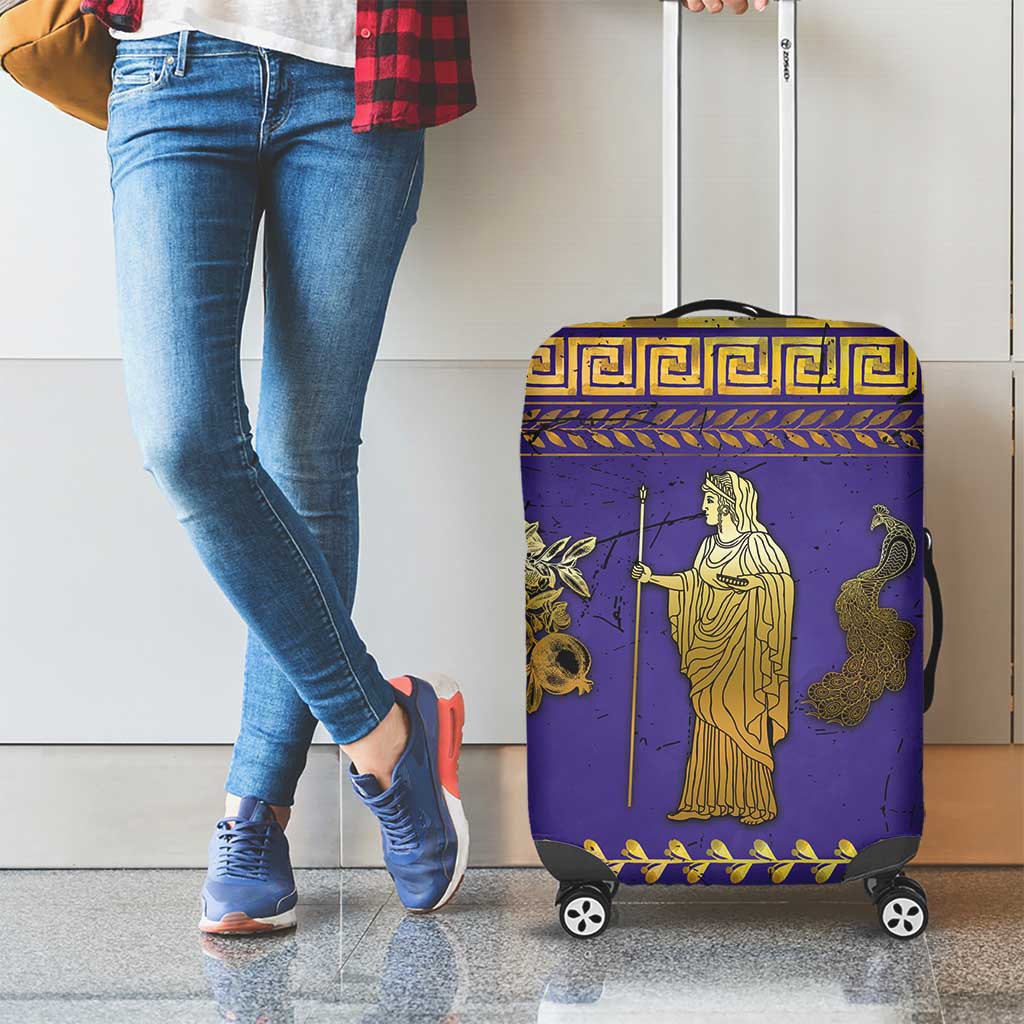 Hera Luggage Cover Goddess With Ancient Greek Pattern - Wonder Print Shop