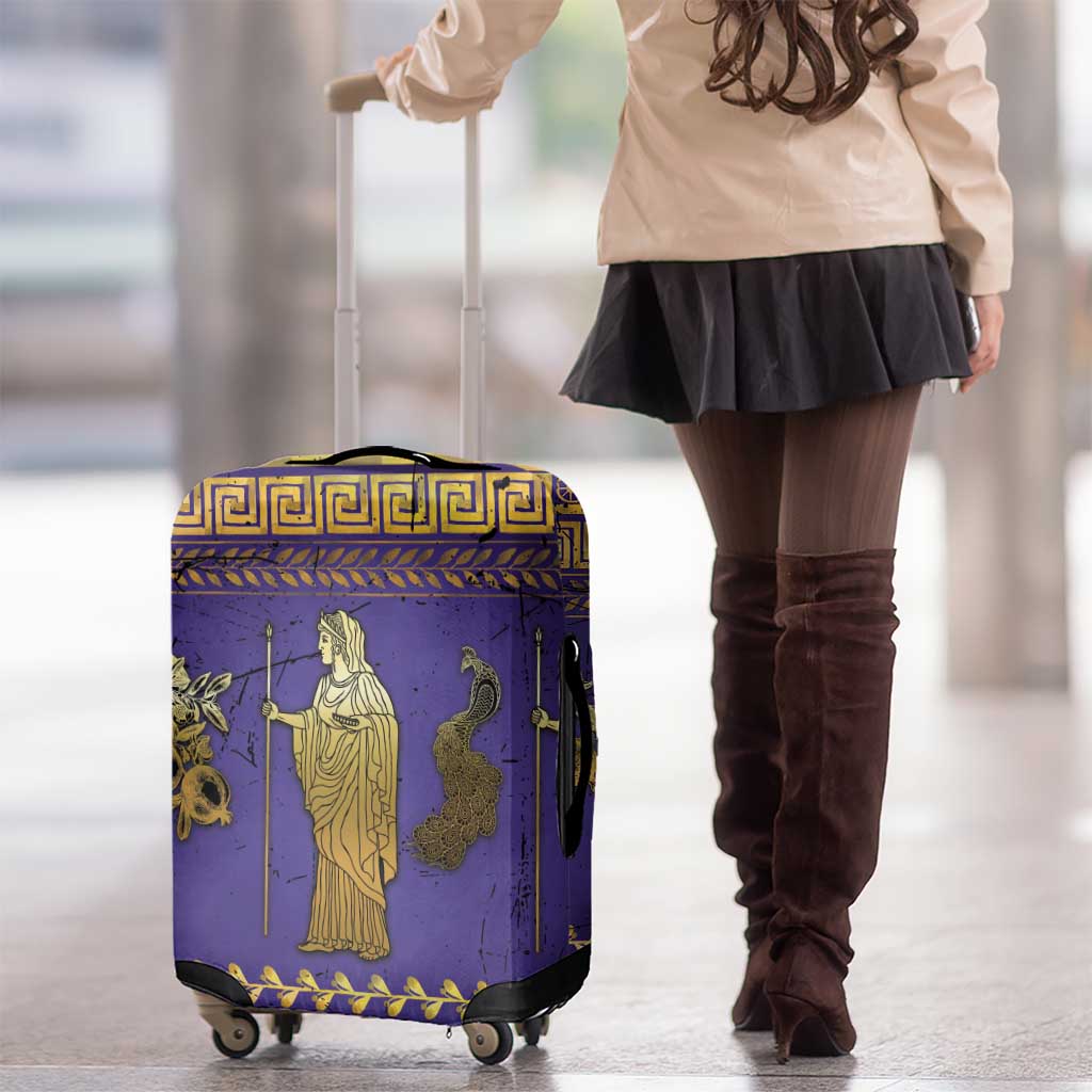 Hera Luggage Cover Goddess With Ancient Greek Pattern - Wonder Print Shop