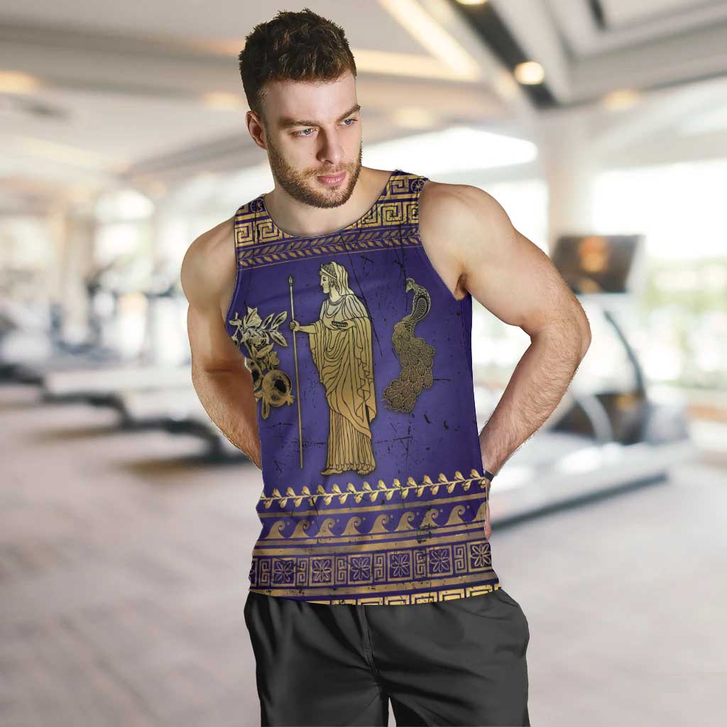 Hera Men Tank Top Goddess With Ancient Greek Pattern - Wonder Print Shop
