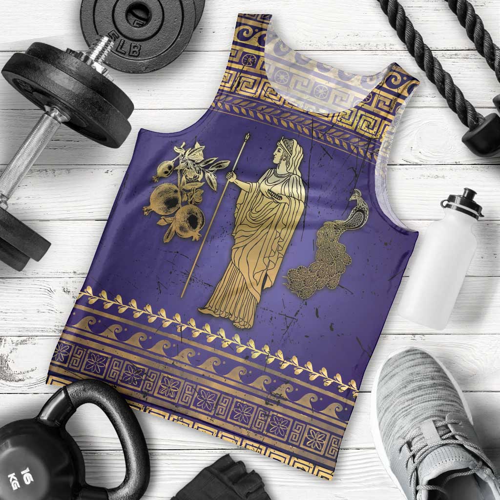 Hera Men Tank Top Goddess With Ancient Greek Pattern - Wonder Print Shop