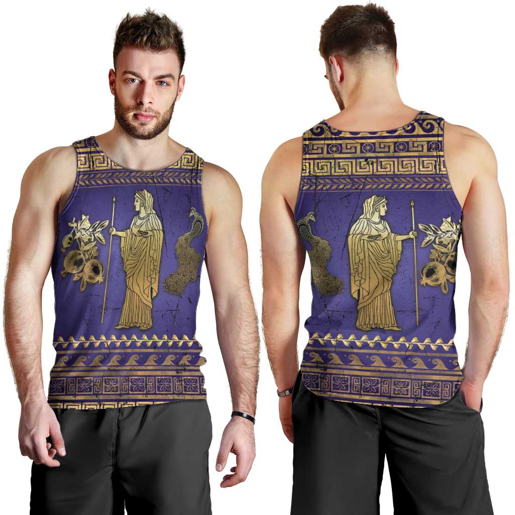 Hera Men Tank Top Goddess With Ancient Greek Pattern - Wonder Print Shop