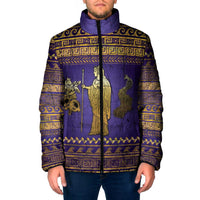 Hera Padded Jacket Goddess With Ancient Greek Pattern - Wonder Print Shop