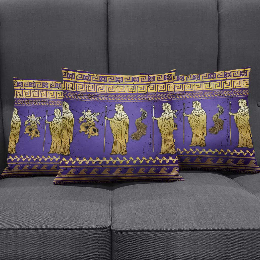 Hera Pillow Cover Goddess With Ancient Greek Pattern - Wonder Print Shop
