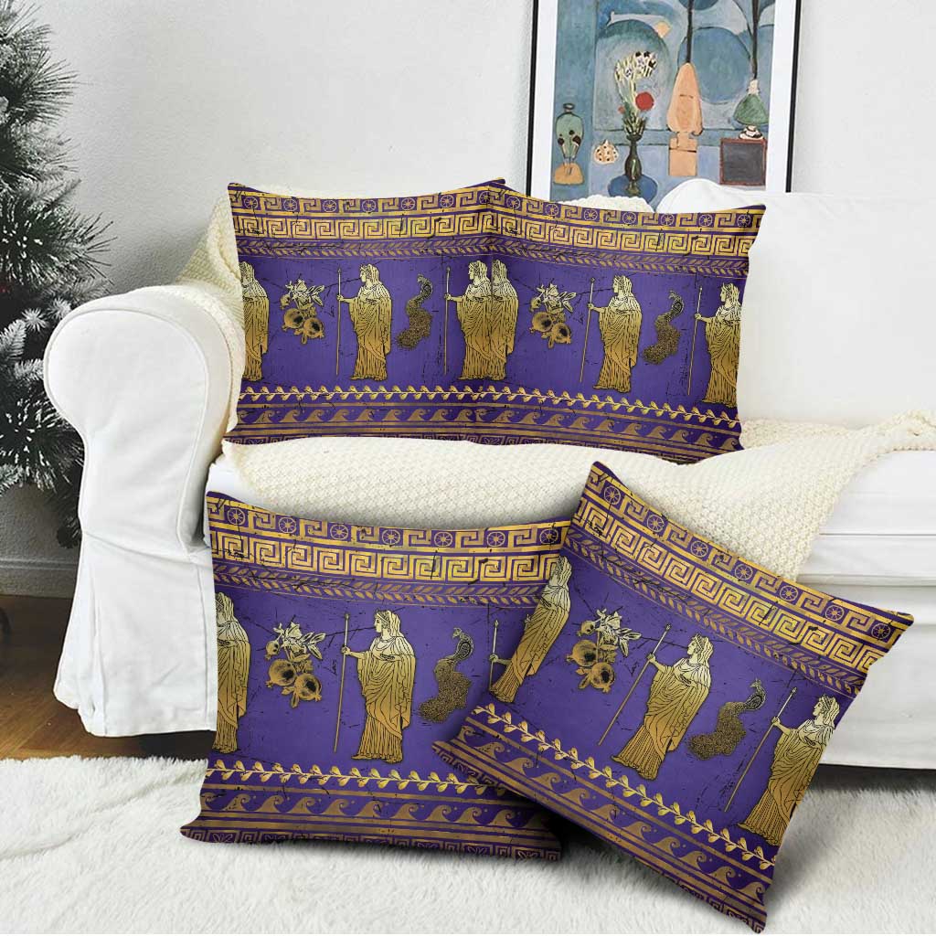 Hera Pillow Cover Goddess With Ancient Greek Pattern - Wonder Print Shop