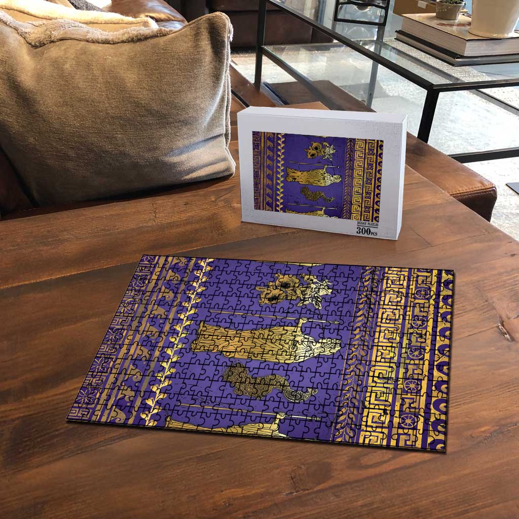 Hera Puzzle Goddess With Ancient Greek Pattern - Wonder Print Shop
