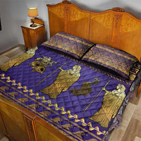 Hera Quilt Bed Set Goddess With Ancient Greek Pattern - Wonder Print Shop