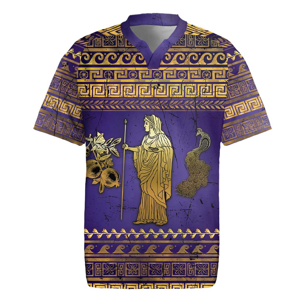 Hera Rugby Jersey Goddess With Ancient Greek Pattern - Wonder Print Shop