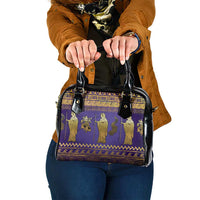 Hera Shoulder Handbag Goddess With Ancient Greek Pattern - Wonder Print Shop