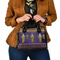 Hera Shoulder Handbag Goddess With Ancient Greek Pattern - Wonder Print Shop