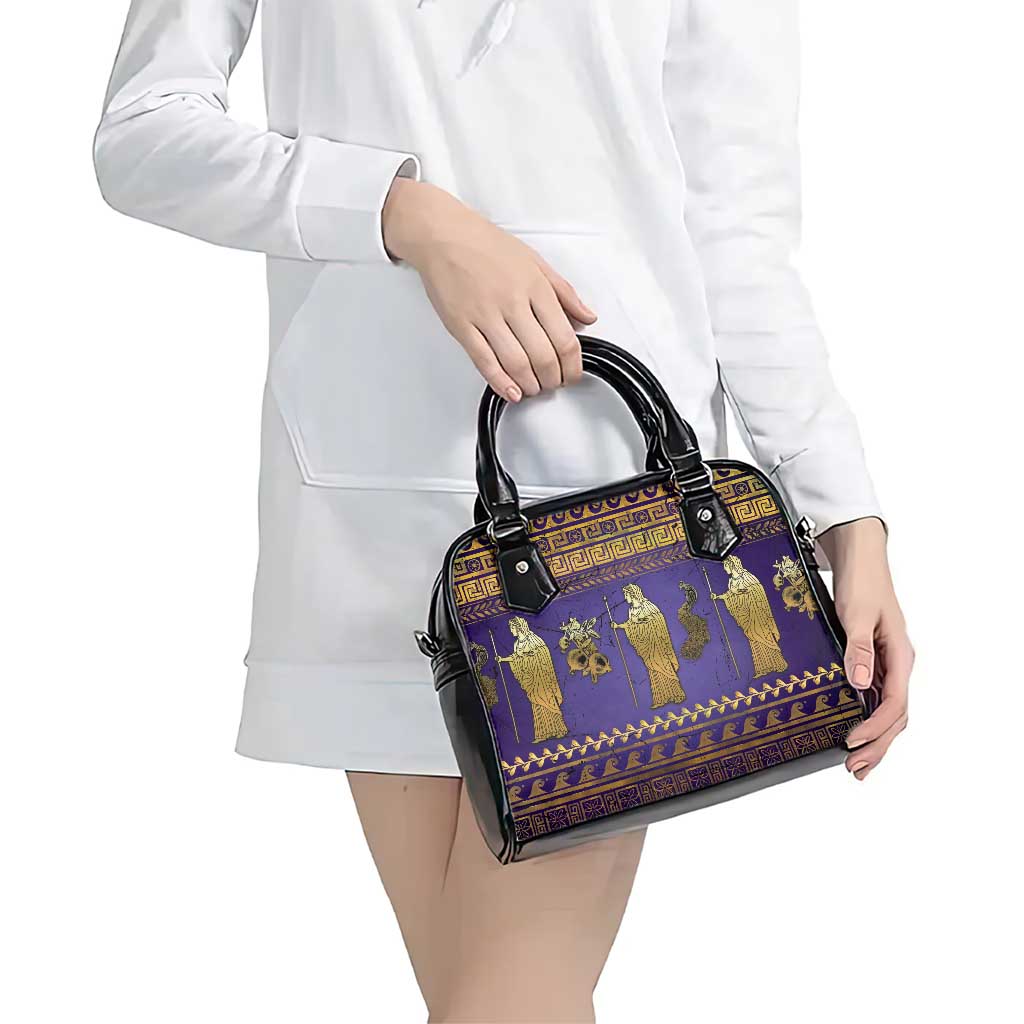 Hera Shoulder Handbag Goddess With Ancient Greek Pattern - Wonder Print Shop