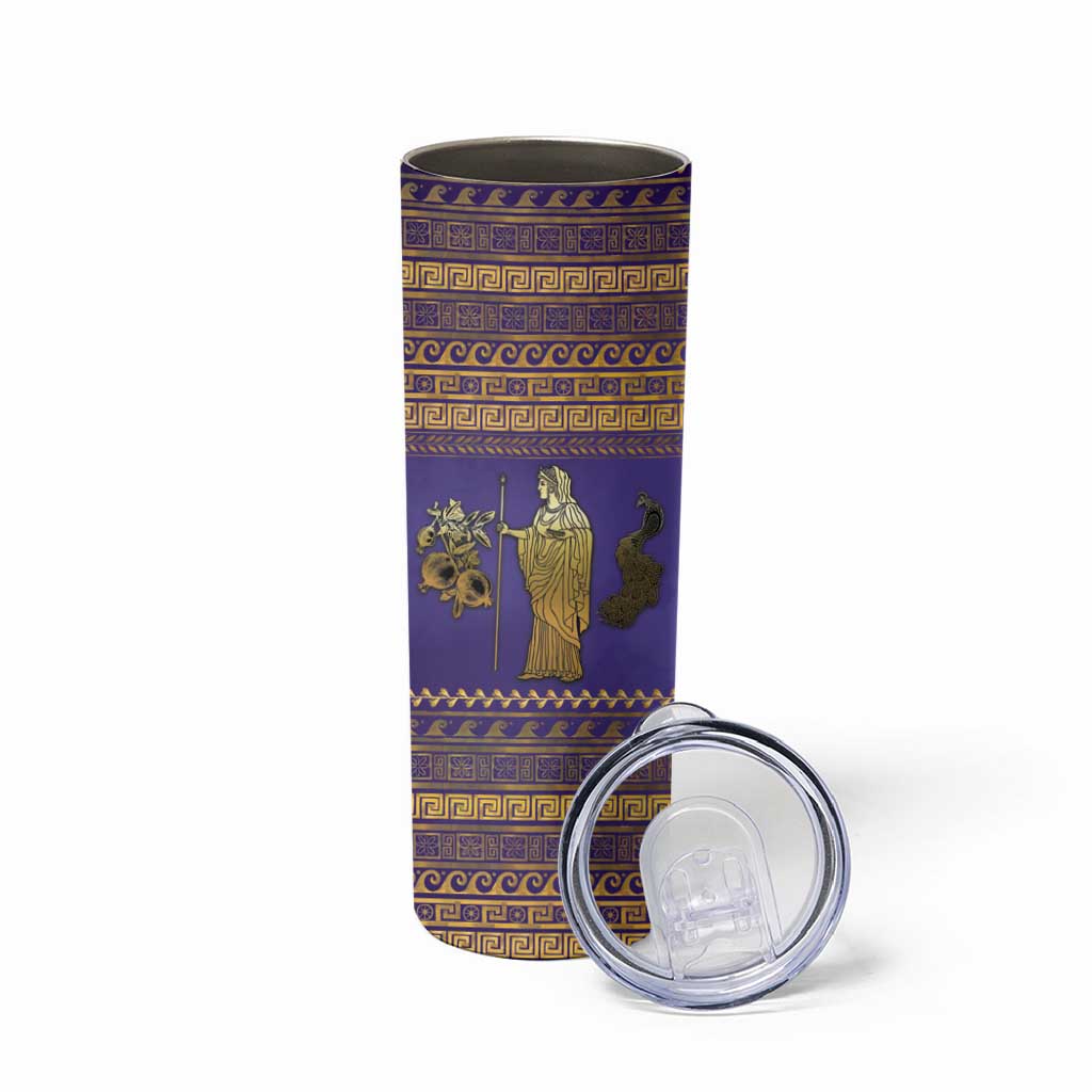 Hera Skinny Tumbler Goddess With Ancient Greek Pattern - Wonder Print Shop