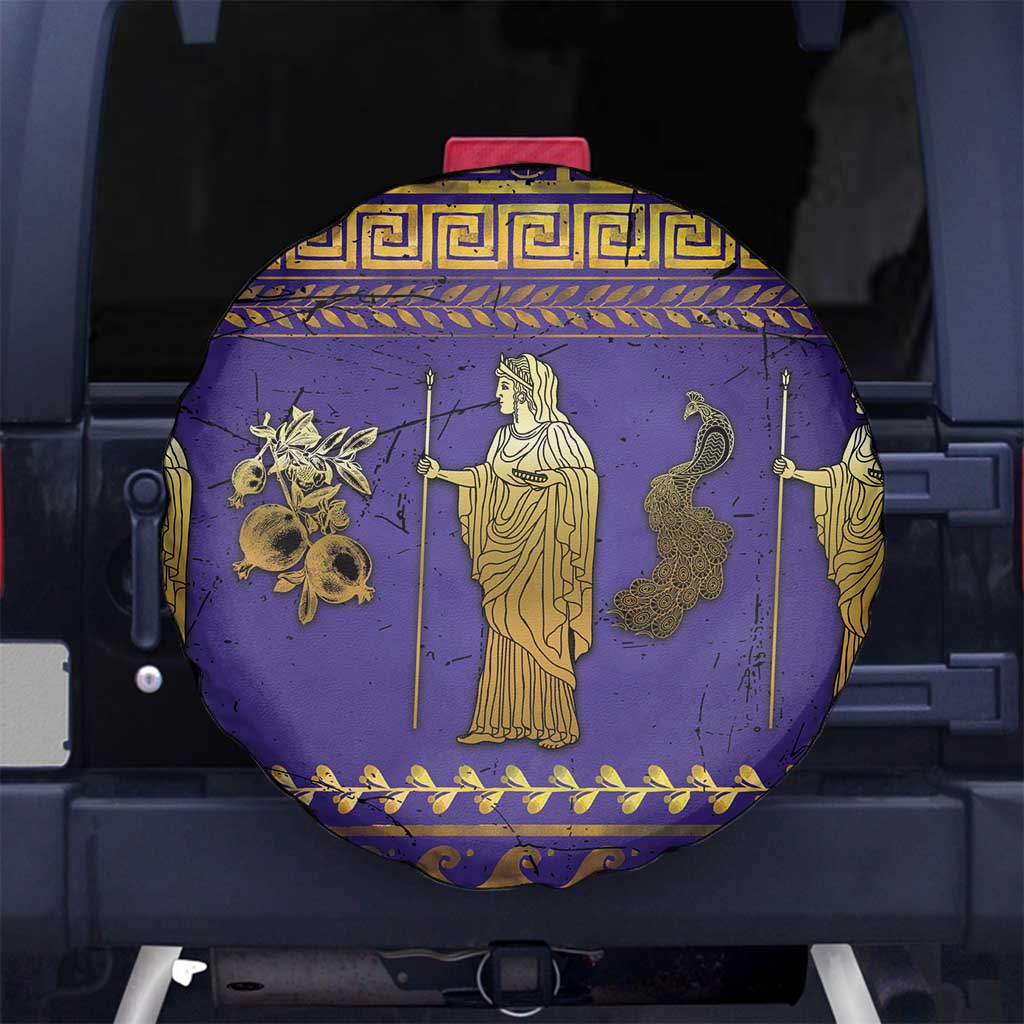 Hera Spare Tire Cover Goddess With Ancient Greek Pattern - Wonder Print Shop