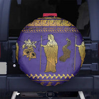 Hera Spare Tire Cover Goddess With Ancient Greek Pattern - Wonder Print Shop