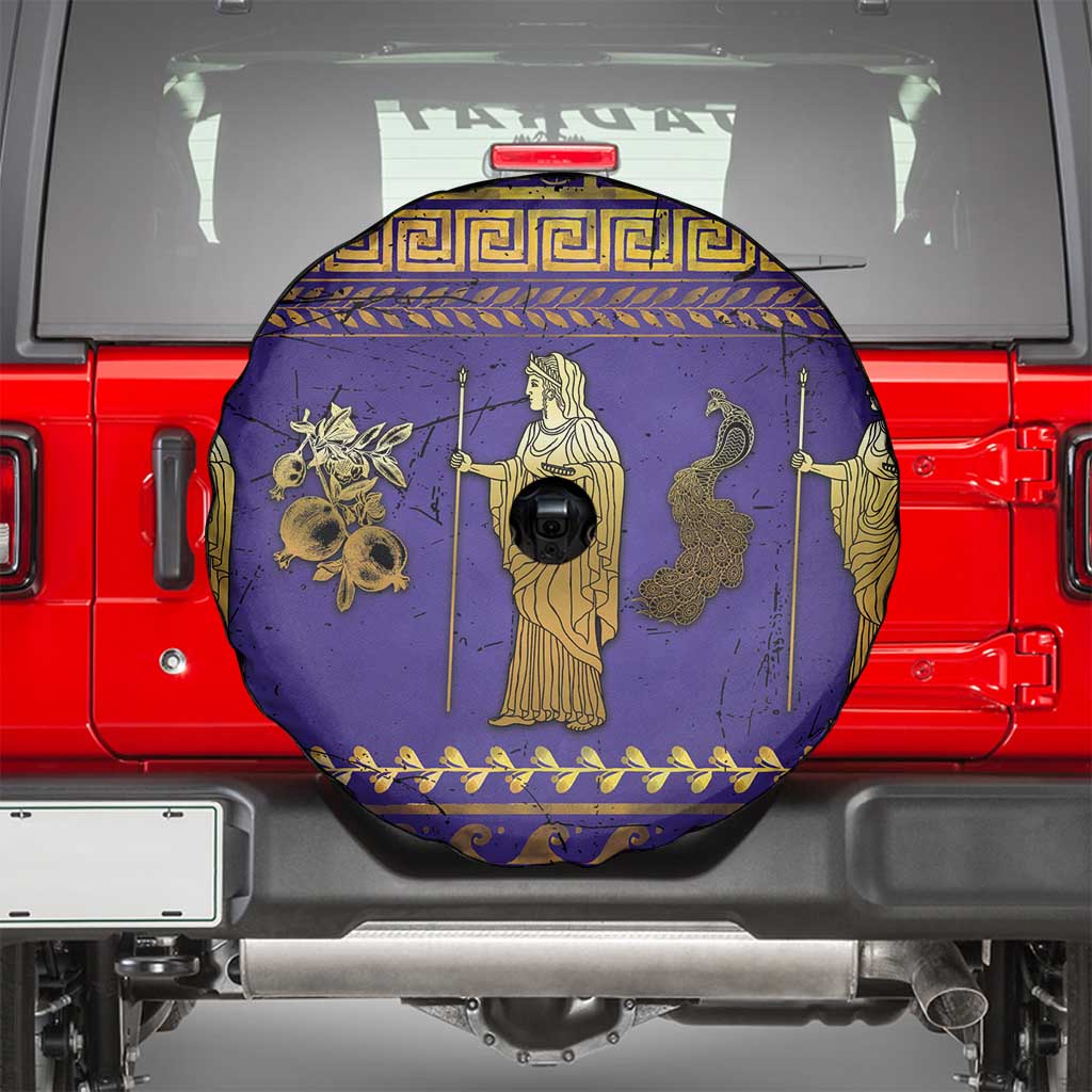 Hera Spare Tire Cover Goddess With Ancient Greek Pattern - Wonder Print Shop