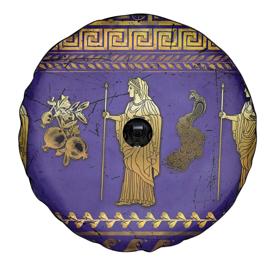 Hera Spare Tire Cover Goddess With Ancient Greek Pattern - Wonder Print Shop