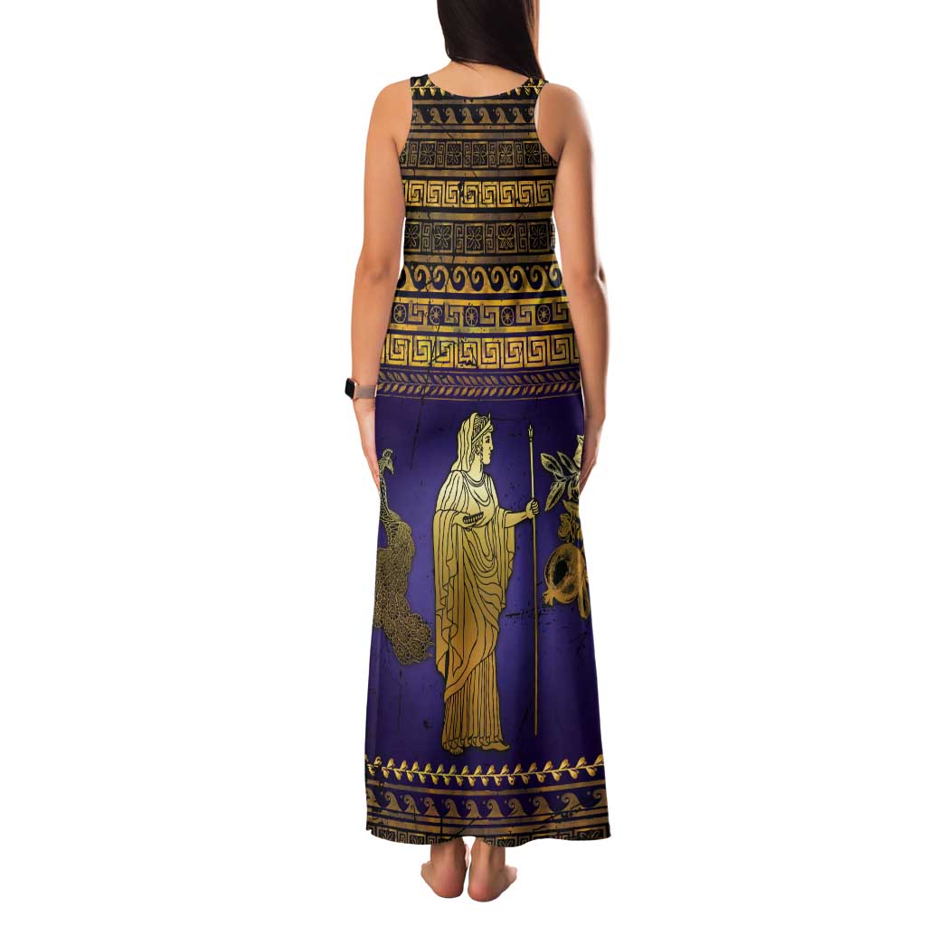Hera Tank Maxi Dress Goddess With Ancient Greek Pattern - Wonder Print Shop