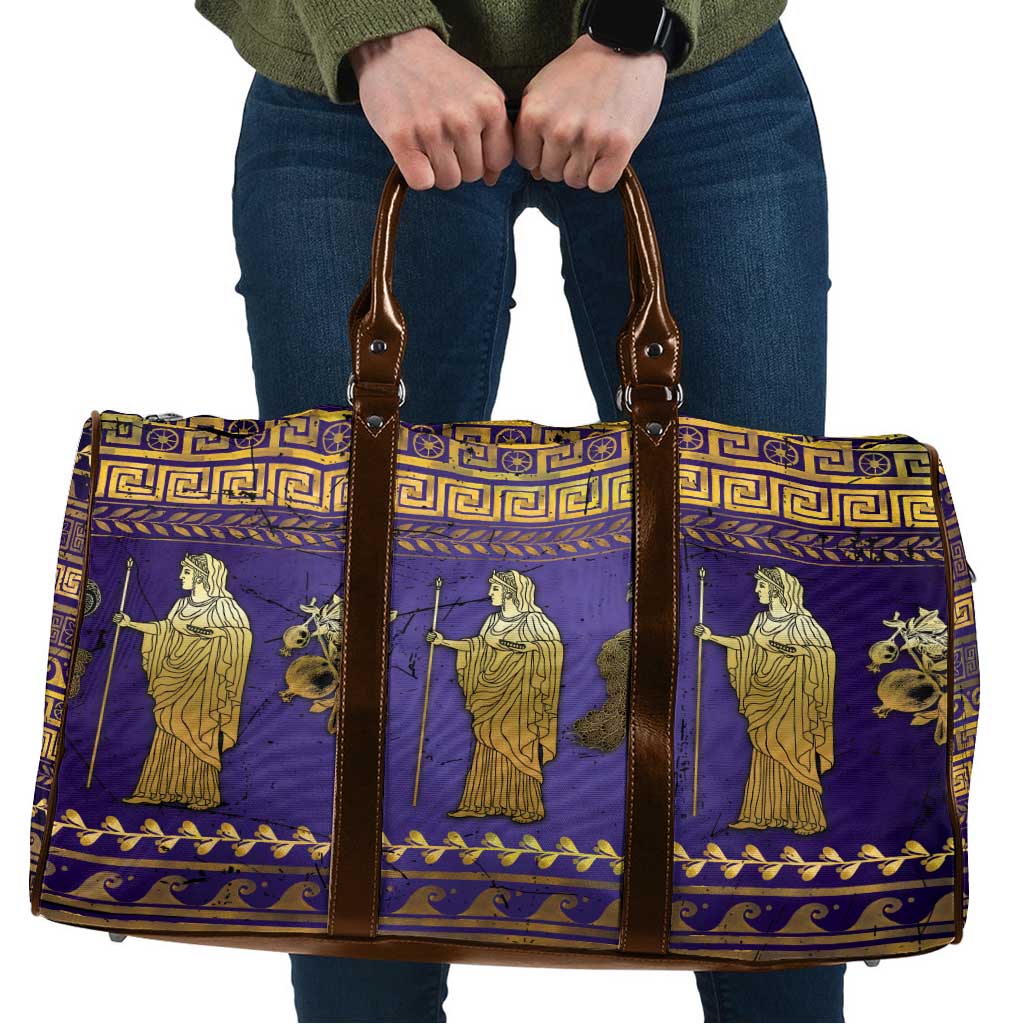 Hera Travel Bag Goddess With Ancient Greek Pattern - Wonder Print Shop