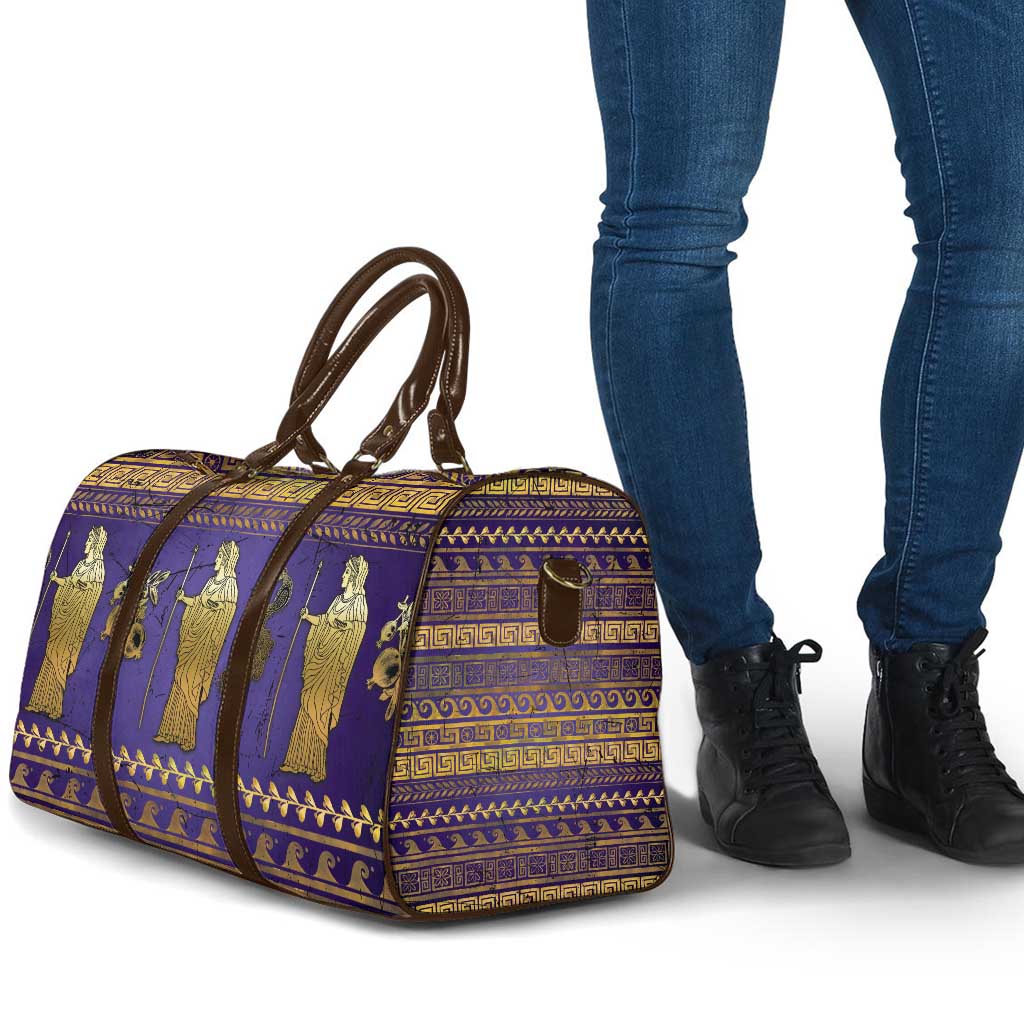 Hera Travel Bag Goddess With Ancient Greek Pattern - Wonder Print Shop