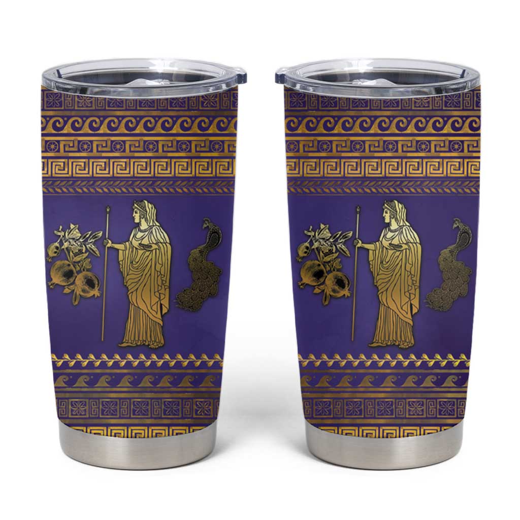 Hera Tumbler Cup Goddess With Ancient Greek Pattern - Wonder Print Shop