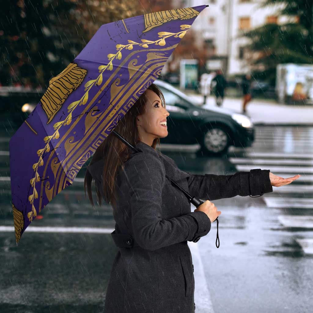 Hera Umbrella Goddess With Ancient Greek Pattern - Wonder Print Shop