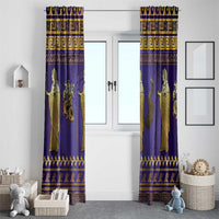 Hera Window Curtain Goddess With Ancient Greek Pattern - Wonder Print Shop