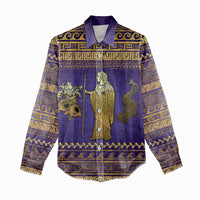 Hera Women Casual Shirt Goddess With Ancient Greek Pattern - Wonder Print Shop