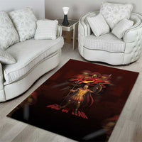 Ancient Greek Ares Area Rug God Of War And Courage - Wonder Print Shop