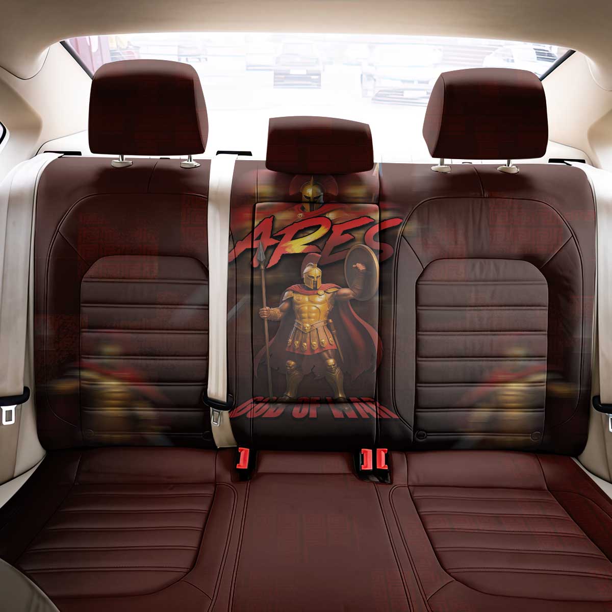 Ancient Greek Ares Back Car Seat Cover God Of War And Courage - Wonder Print Shop
