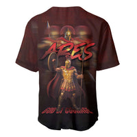 Ancient Greek Ares Baseball Jersey God Of War And Courage - Wonder Print Shop