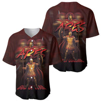 Ancient Greek Ares Baseball Jersey God Of War And Courage - Wonder Print Shop