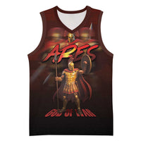 Ancient Greek Ares Basketball Jersey God Of War And Courage - Wonder Print Shop