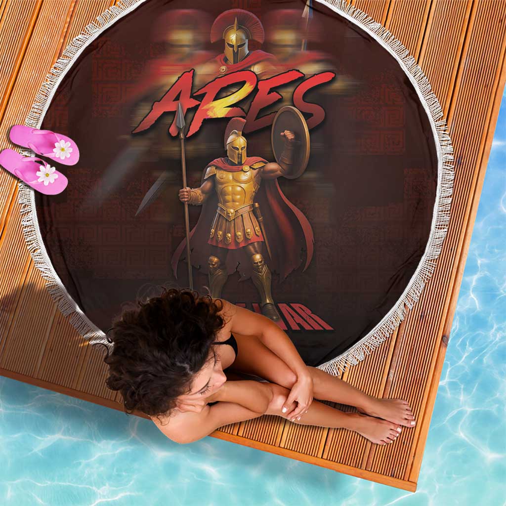 Ancient Greek Ares Beach Blanket God Of War And Courage - Wonder Print Shop