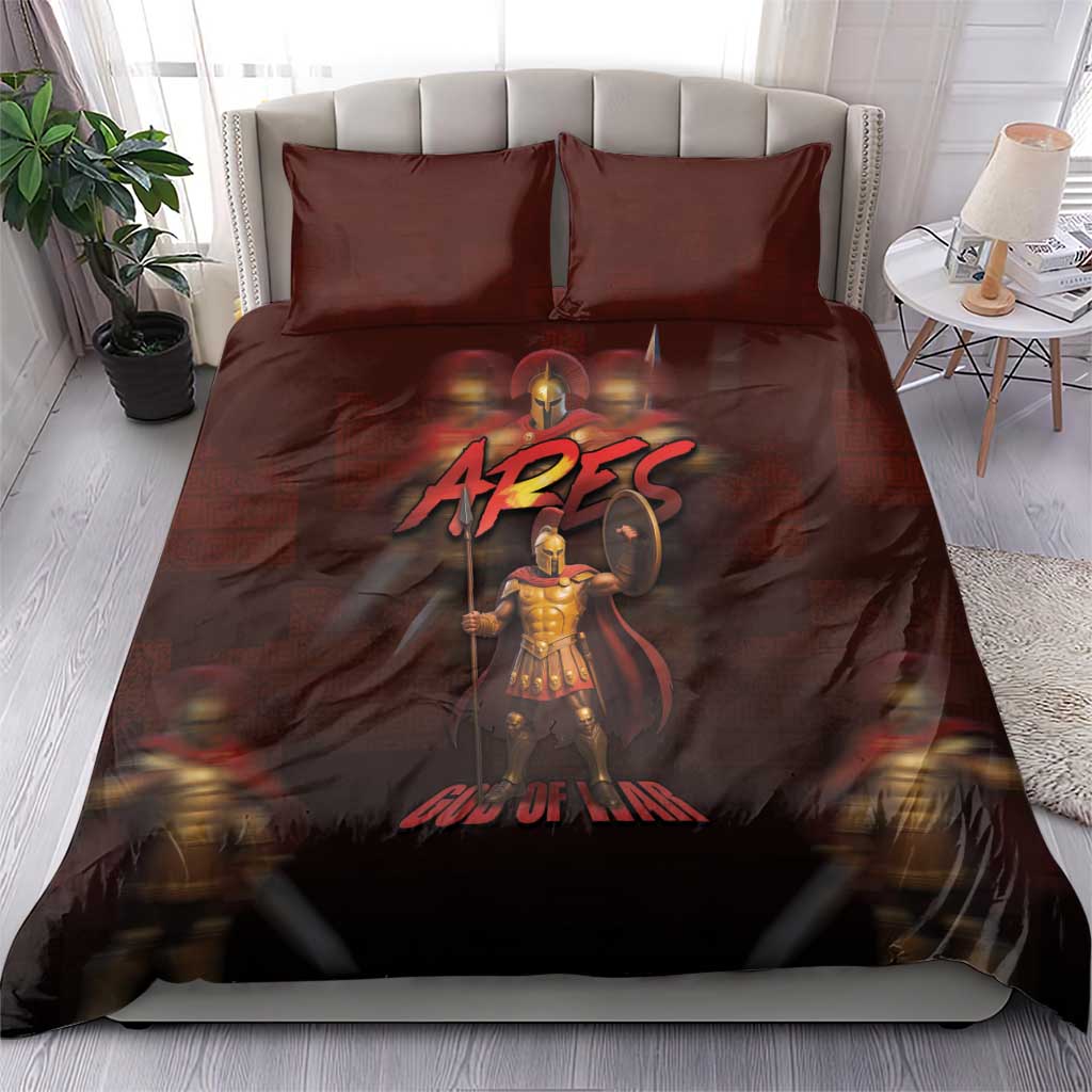 Ancient Greek Ares Bedding Set God Of War And Courage - Wonder Print Shop