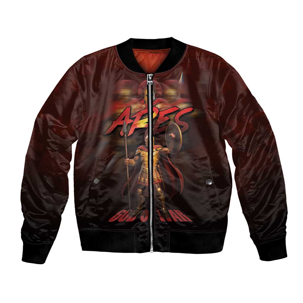 Ancient Greek Ares Bomber Jacket God Of War And Courage - Wonder Print Shop