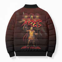 Ancient Greek Ares Bomber Puffer Jacket God Of War And Courage - Wonder Print Shop