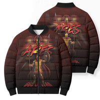 Ancient Greek Ares Bomber Puffer Jacket God Of War And Courage - Wonder Print Shop