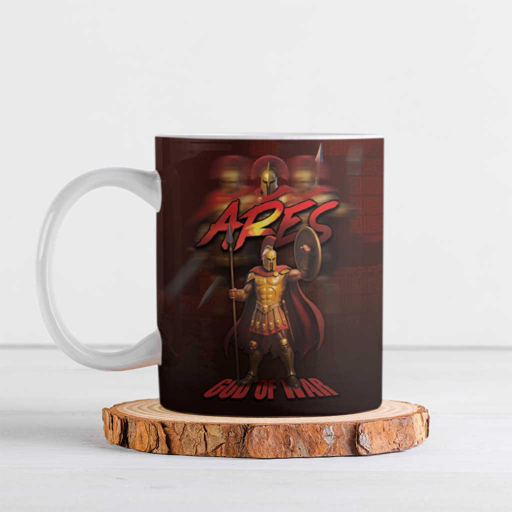 Ancient Greek Ares Ceramic Mug God Of War And Courage - Wonder Print Shop