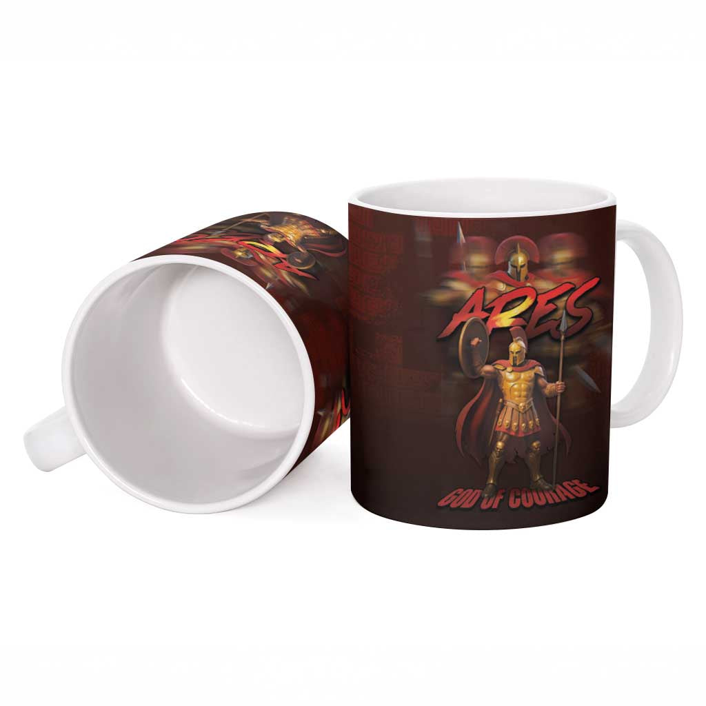 Ancient Greek Ares Ceramic Mug God Of War And Courage - Wonder Print Shop